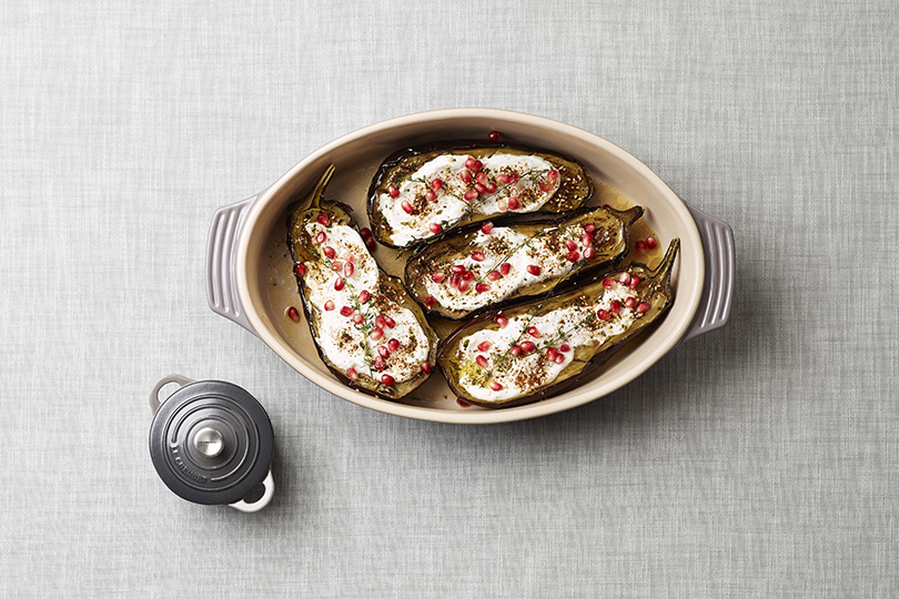 Roasted Eggplant with Crème Fraiche