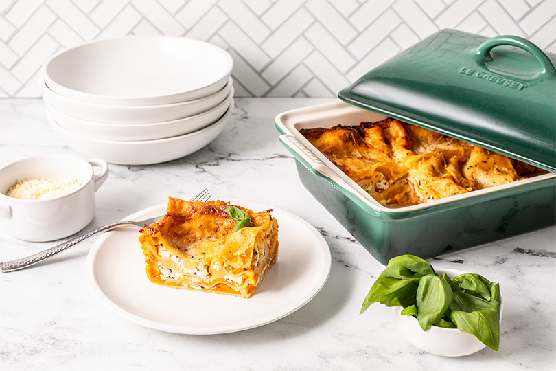 Roasted Squash, Spinach and Ricotta Lasagna