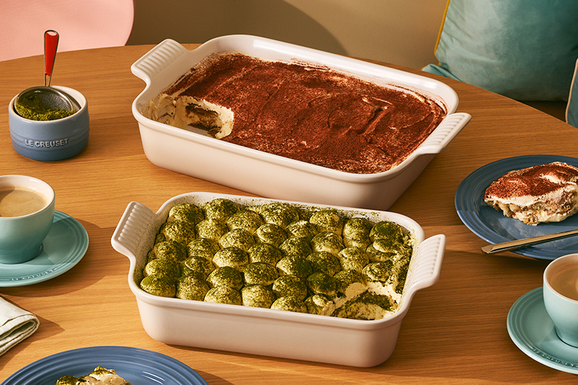 Tiramisu with Coffee & Matcha Tea