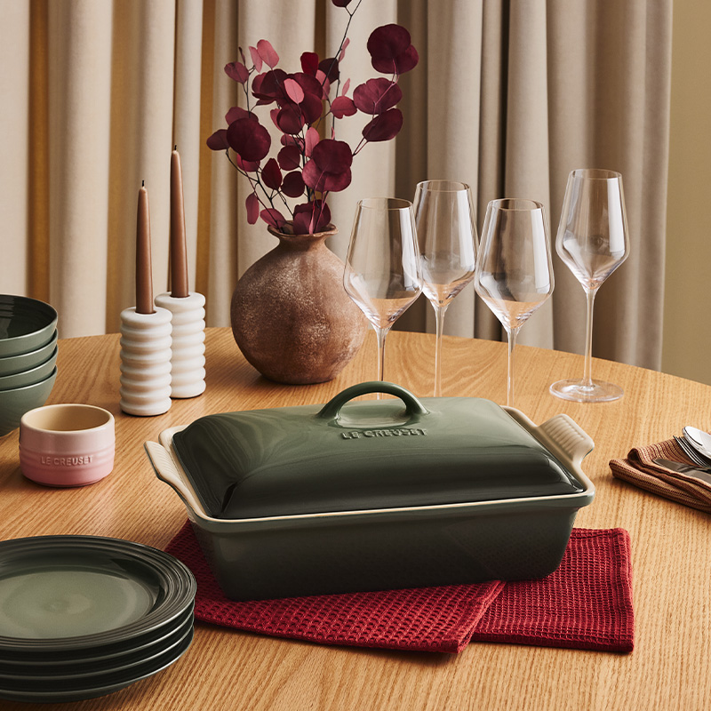 Plat rectangulaire couvert