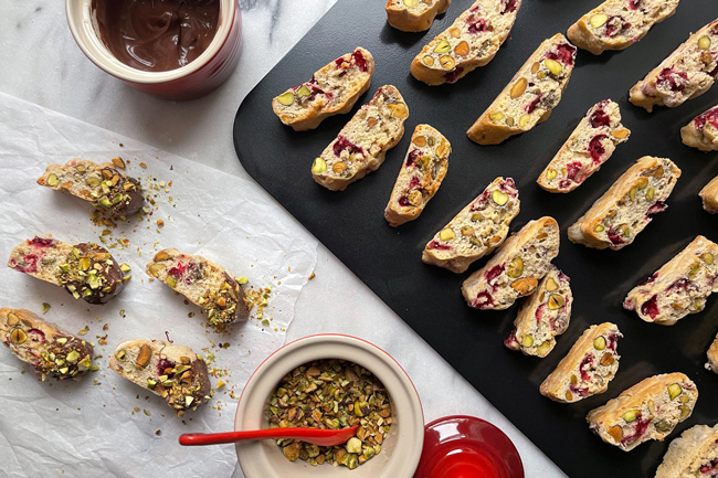 Cranberry Pistachio Biscotti