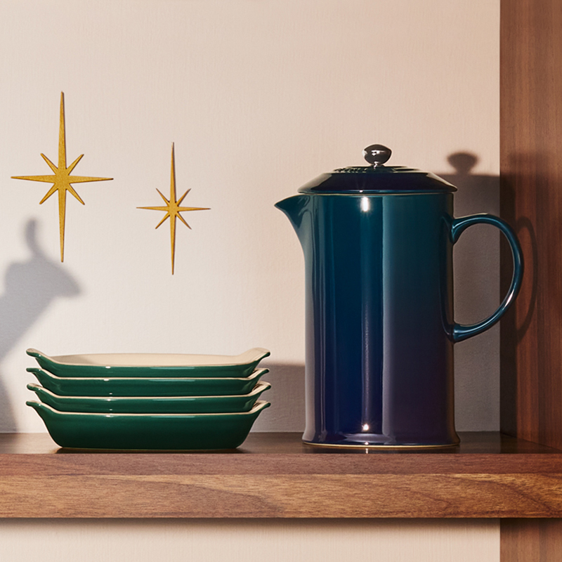 Plat le Creuset fonte blanche French vntage whte cast ron dsh Le