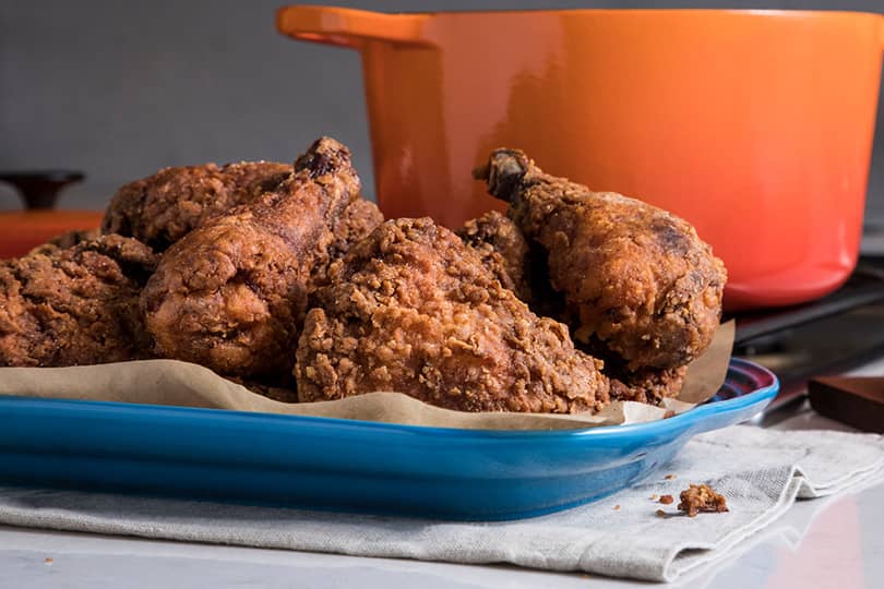 Bourbon Brined Fried Chicken
