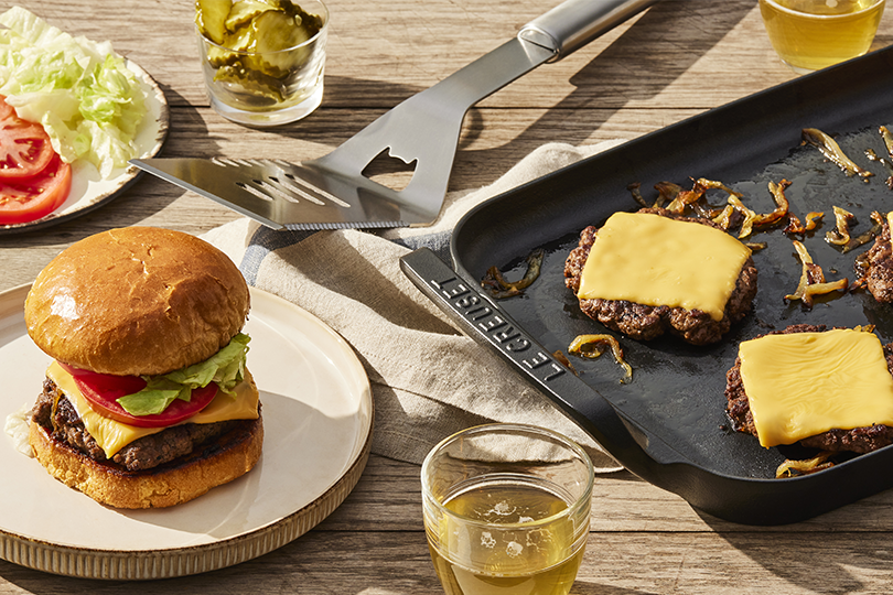 Smash Burgers with Caramelized Onions