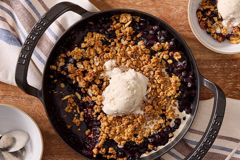 Lemon Cardamom Blueberry Cobbler